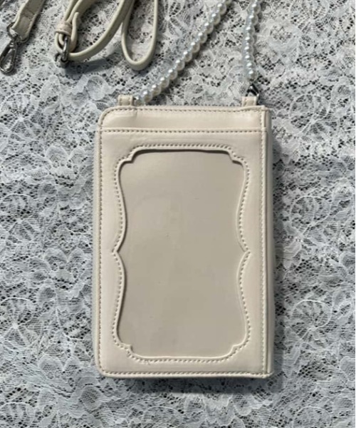 axes femme POETIQUE(アクシーズファムポエティック)の「スマホショルダーポシェット(スマホグッズ・レディース・キナリ/ピンク/ブラック・FREE)」の7枚目の写真