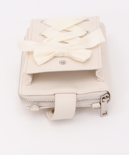 axes femme POETIQUE(アクシーズファムポエティック)の「スマホショルダーポシェット(スマホグッズ・レディース・キナリ/ピンク/ブラック・FREE)」の15枚目の写真