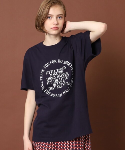 DRESSTERIOR（ドレステリア）の「◆サークルロゴプリントTシャツ（Tシャツ/カットソー・レディース・グレー/オフホワイト/ネイビー・36/38）」の15枚目の写真