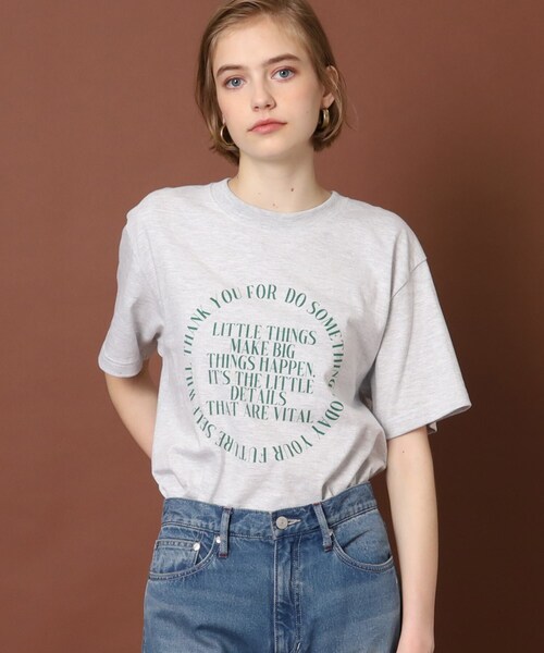 DRESSTERIOR（ドレステリア）の「◆サークルロゴプリントTシャツ（Tシャツ/カットソー・レディース・グレー/オフホワイト/ネイビー・36/38）」の18枚目の写真