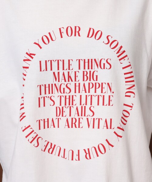 DRESSTERIOR（ドレステリア）の「◆サークルロゴプリントTシャツ（Tシャツ/カットソー・レディース・グレー/オフホワイト/ネイビー・36/38）」の3枚目の写真