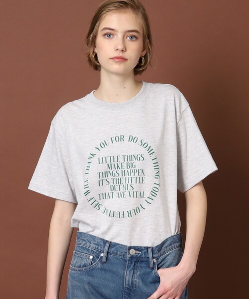 【Paragraph】★25SS・兼用★ウォッシュドサークルロゴTシャツ セール】◇サークルロゴプリントTシャツ（Tシャツ/カットソー