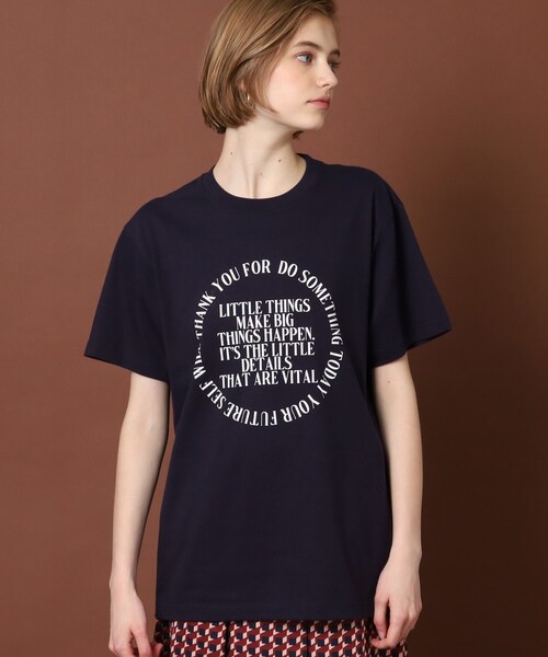 DRESSTERIOR（ドレステリア）の「◆サークルロゴプリントTシャツ（Tシャツ/カットソー・レディース・グレー/オフホワイト/ネイビー・36/38）」の14枚目の写真
