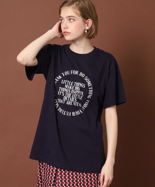 DRESSTERIOR（ドレステリア）の「◆サークルロゴプリントTシャツ（Tシャツ/カットソー・レディース・グレー/オフホワイト/ネイビー・36/38）」の20枚目の写真