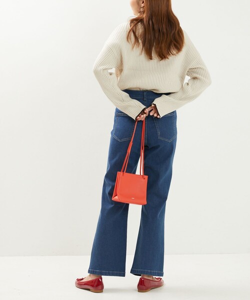 FREAK'S STORE（フリークスストア）の「限定展開　配色ライン リブニット ハイネックプルオーバー（ニット/セーター・レディース・ライトグレー/ブラック/ブラウン/ブルー/ナチュラル・ﾌﾘ-）」の9枚目の写真