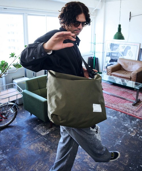 mko11434-water repellent nylon shoulder big bag ショルダービッグバッグ（ショルダーバッグ）｜ADAM PATEK（アダムパテック）
