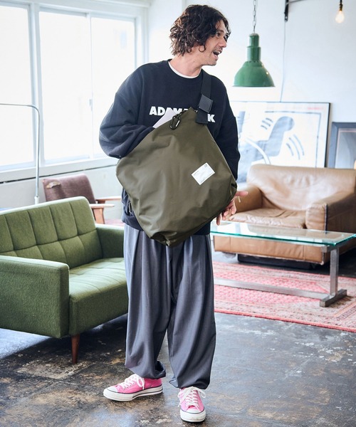 mko11434-water repellent nylon shoulder big bag ショルダービッグバッグ（ショルダーバッグ）｜ADAM PATEK（アダムパテック）