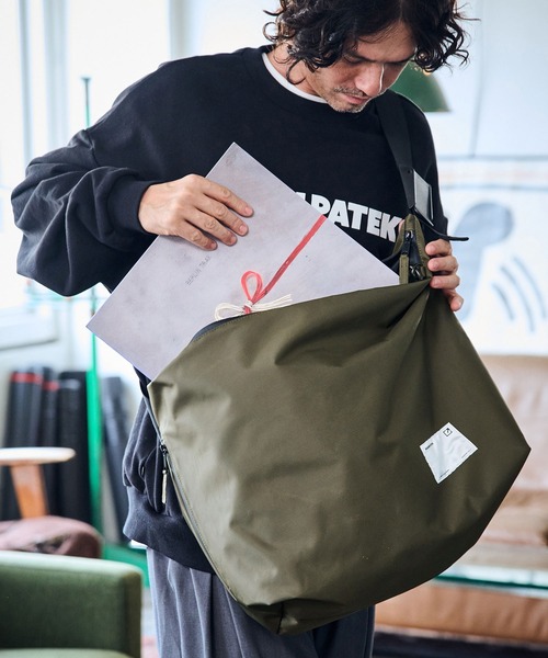 mko11434-water repellent nylon shoulder big bag ショルダービッグバッグ（ショルダーバッグ）｜ADAM PATEK（アダムパテック）