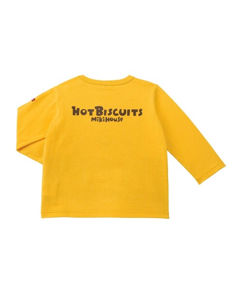 HOT BISCUITS(ホットビスケッツ)の「ロゴ×キャラクター 長袖Tシャツ(Tシャツ/カットソー・キッズ・イエロー/ホワイト・100cm/110cm/90cm/120cm/80cm)」の5枚目の写真