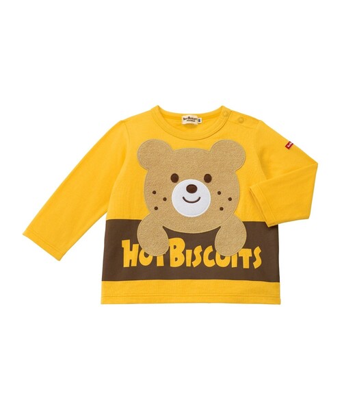 HOT BISCUITS(ホットビスケッツ)の「ロゴ×キャラクター 長袖Tシャツ(Tシャツ/カットソー・キッズ・イエロー/ホワイト・100cm/110cm/90cm/120cm/80cm)」の11枚目の写真