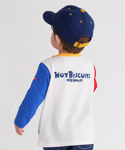 HOT BISCUITS(ホットビスケッツ)の「ロゴ×キャラクター 長袖Tシャツ(Tシャツ/カットソー・キッズ・イエロー/ホワイト・100cm/110cm/90cm/120cm/80cm)」の10枚目の写真