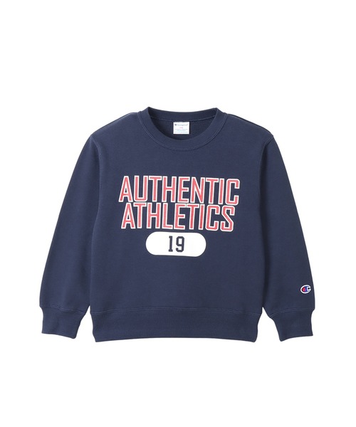 Champion(チャンピオン)の「【Champion/チャンピオン】キッズ クルーネックスウェットシャツ(スウェット・キッズ・ネイビー/オートミール/ダークグリーン/キャメル・140/110/100/120/130)」の3枚目の写真