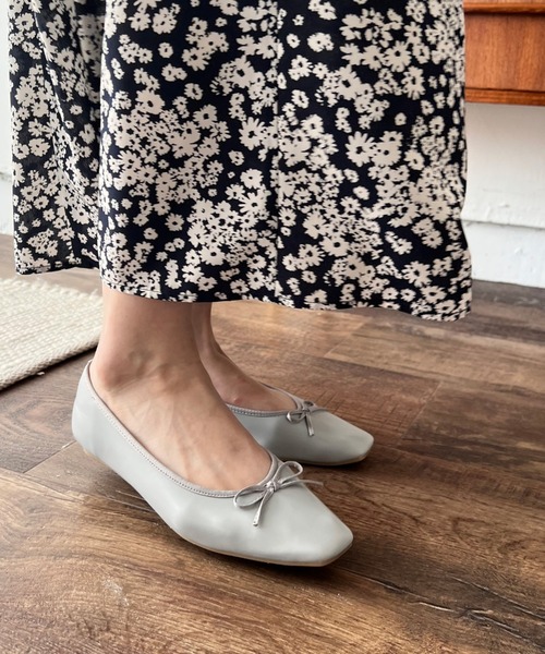 Doux archives（ドゥアルシーヴ）の「スクエアトゥバレエシューズ（バレエシューズ・レディース・グレー/ブラック・LARGE/MEDIUM）」の11枚目の写真