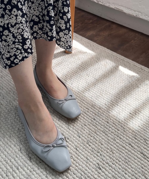 Doux archives（ドゥアルシーヴ）の「スクエアトゥバレエシューズ（バレエシューズ・レディース・グレー/ブラック・LARGE/MEDIUM）」の12枚目の写真