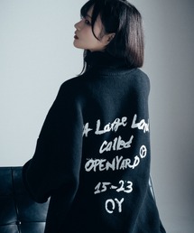 『OY/オーワイ』POLA ZIPPER PAINT KNIT MTM/ポラジップニット ハーフジップ