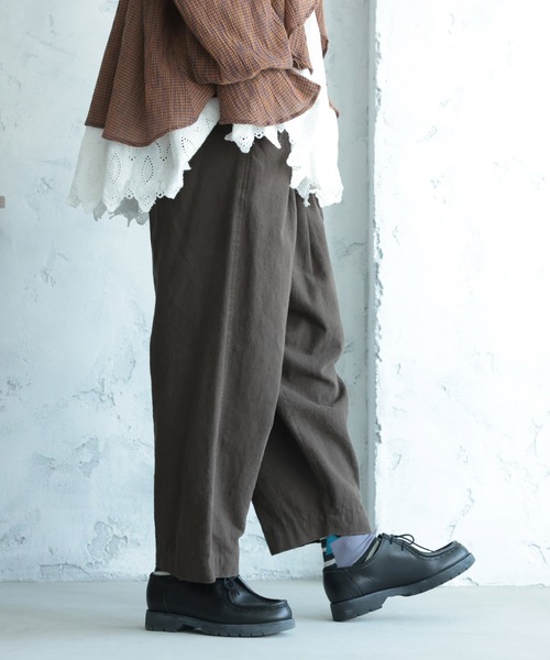 soulberry(ソウルベリー)の「やんちゃ気分な短めパンツ(その他パンツ・レディース・テラコッタ/チャコールグレー・L/3L/M/LL/4L)」の4枚目の写真