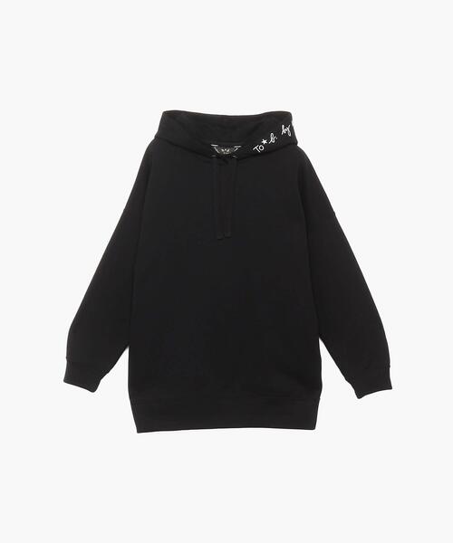 To b. by agnes b.（トゥービーバイアニエスベー）の「WU88 HOODIE ロゴボーイズフーディー（パーカー・レディース・ブラック・38/40）」の10枚目の写真