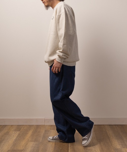 SlashDate(スラッシュデイト)の「【0】ワイドシルエットデニムパンツ/ワイドテーパード/ケミカルウォッシュ(デニムパンツ・メンズ・ケミカルウォッシュ/ブラック系その他/ワンウォッシュ/ライトインディゴブルー/ブラック・M/L/XL)」の12枚目の写真