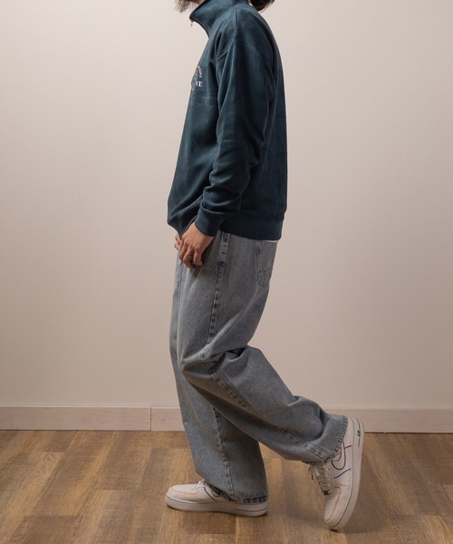 SlashDate(スラッシュデイト)の「【0】ワイドシルエットデニムパンツ/ワイドテーパード/ケミカルウォッシュ(デニムパンツ・メンズ・ケミカルウォッシュ/ブラック系その他/ワンウォッシュ/ライトインディゴブルー/ブラック・M/L/XL)」の17枚目の写真