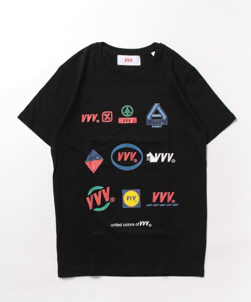 Veni Vedi Vici(ヴェニヴェディヴィチ)の「《Veni Vedi Vici》colors of vvv(Tシャツ/カットソー・レディース・ホワイト/ブラック・SMALL/MEDIUM)」の1枚目の写真