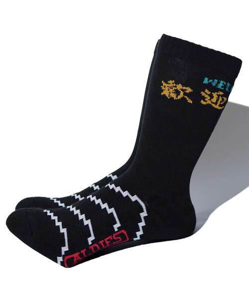 ALDIES（アールディーズ）の「Welcome Hi Socks / ウェルカムハイソックス（ソックス/靴下・メンズ・ホワイト/ブラック/パープル・MENS/WOMENS）」の12枚目の写真