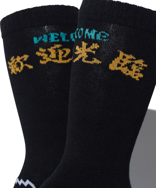 ALDIES（アールディーズ）の「Welcome Hi Socks / ウェルカムハイソックス（ソックス/靴下・メンズ・ホワイト/ブラック/パープル・MENS/WOMENS）」の13枚目の写真