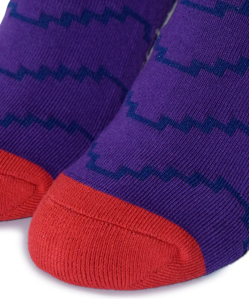 ALDIES（アールディーズ）の「Welcome Hi Socks / ウェルカムハイソックス（ソックス/靴下・メンズ・ホワイト/ブラック/パープル・MENS/WOMENS）」の20枚目の写真