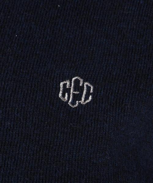 coen（コーエン）の「コットンカシミヤＶネックニットプルオーバー（ニット/セーター・レディース・ライトグレー/ネイビー・LARGE/MEDIUM）」の8枚目の写真