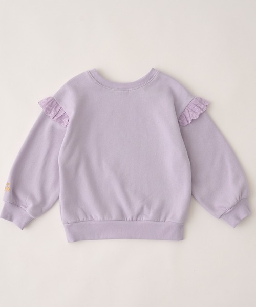 Lycee mine（リセマイン）の「【どっちが前でもOK!】【表コットン裏毛バイバイ裏起毛】コットンレーススウェット（スウェット・キッズ・ピンク/ネイビー/ラベンダー/ミント/グレイッシュベージュ・100cm/130cm/140cm/120cm/110cm/150cm）」の18枚目の写真