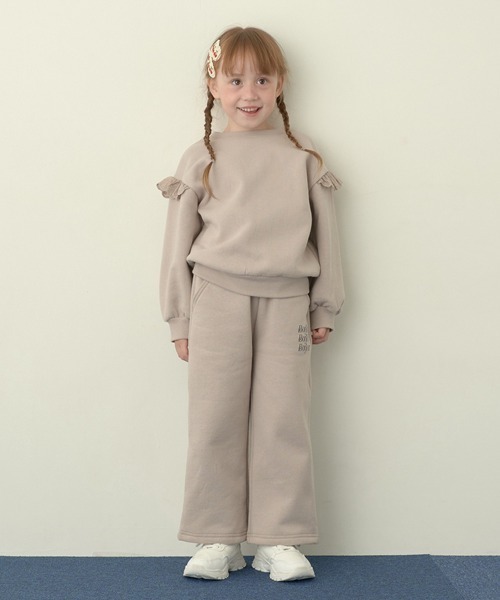 Lycee mine（リセマイン）の「【どっちが前でもOK!】【表コットン裏毛バイバイ裏起毛】コットンレーススウェット（スウェット・キッズ・ピンク/ネイビー/ラベンダー/ミント/グレイッシュベージュ・100cm/130cm/140cm/120cm/110cm/150cm）」の13枚目の写真