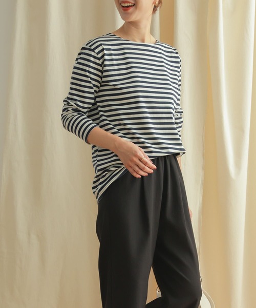 URBAN RESEARCH DOORS(アーバンリサーチドアーズ)の「ボーダーロングスリーブTシャツ(Tシャツ/カットソー・レディース・ブラック系その他/ブルー系その他・MEDIUM)」の9枚目の写真