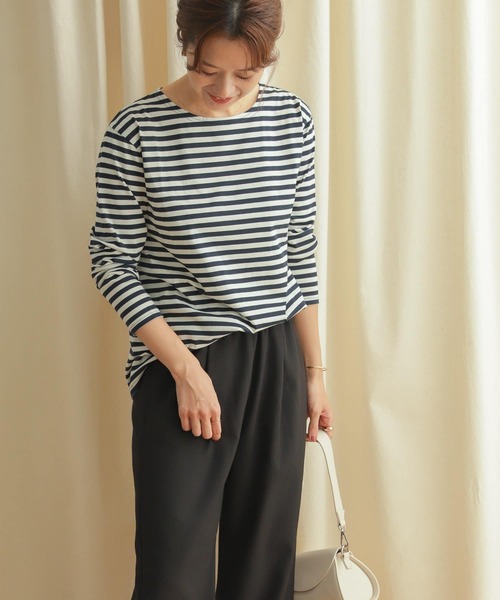 URBAN RESEARCH DOORS(アーバンリサーチドアーズ)の「ボーダーロングスリーブTシャツ(Tシャツ/カットソー・レディース・ブラック系その他/ブルー系その他・MEDIUM)」の11枚目の写真