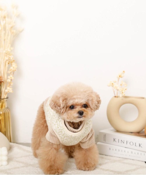 moncheri（モンシェリ）の「リバーシブル小花柄キルティングベスト / 犬服 / ドッグウェア（ペットウェア・レディース・ブルー/グリーン・L/S/M/XL）」の9枚目の写真