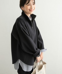 『毛玉防止』『静電気防止』add fabrics ハーフZIPプルオーバー