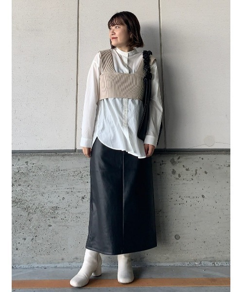 Right-on（ライトオン）の「【HONEYSUCKLE ROSE】無地ニットビスチェセット（アンサンブル・レディース・ベージュ/ブラック・M-L）」の15枚目の写真