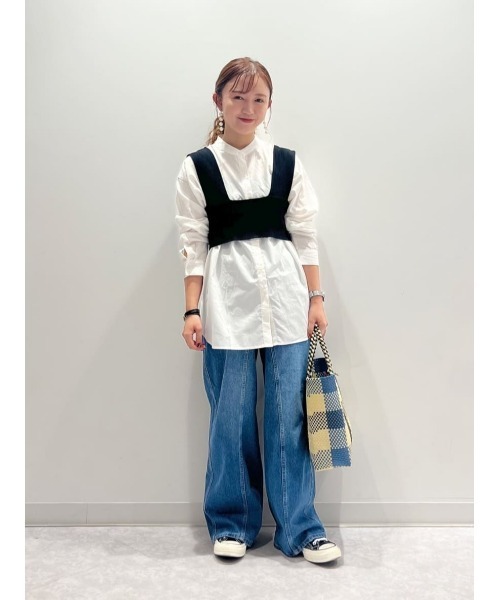 Right-on（ライトオン）の「【HONEYSUCKLE ROSE】無地ニットビスチェセット（アンサンブル・レディース・ベージュ/ブラック・M-L）」の11枚目の写真
