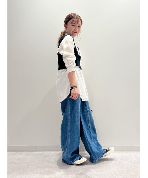 Right-on（ライトオン）の「【HONEYSUCKLE ROSE】無地ニットビスチェセット（アンサンブル・レディース・ベージュ/ブラック・M-L）」の12枚目の写真