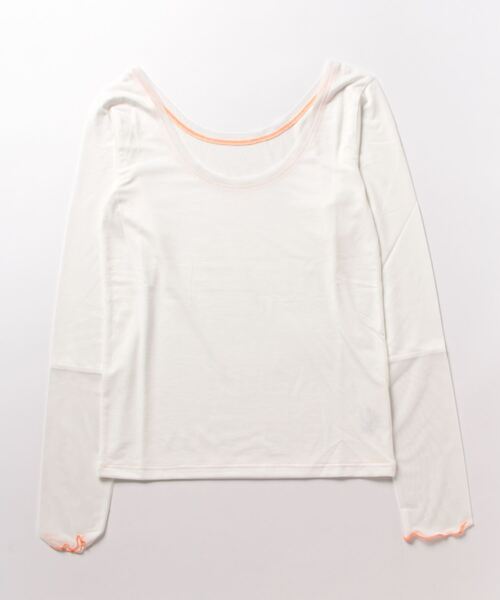 Q（キュー）の「チュールウォームインナー（Tシャツ/カットソー・レディース・ブラック/ホワイト・MEDIUM）」の7枚目の写真