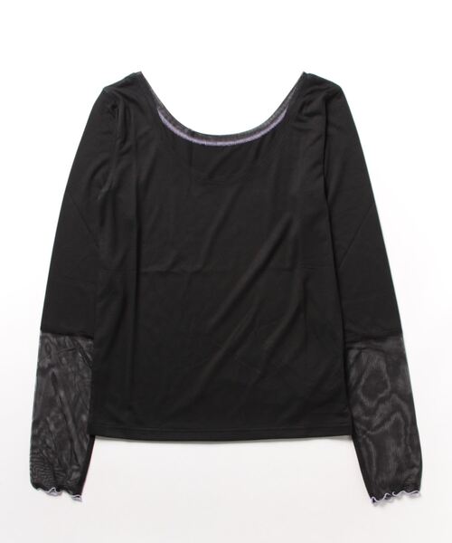 Q（キュー）の「チュールウォームインナー（Tシャツ/カットソー・レディース・ブラック/ホワイト・MEDIUM）」の8枚目の写真