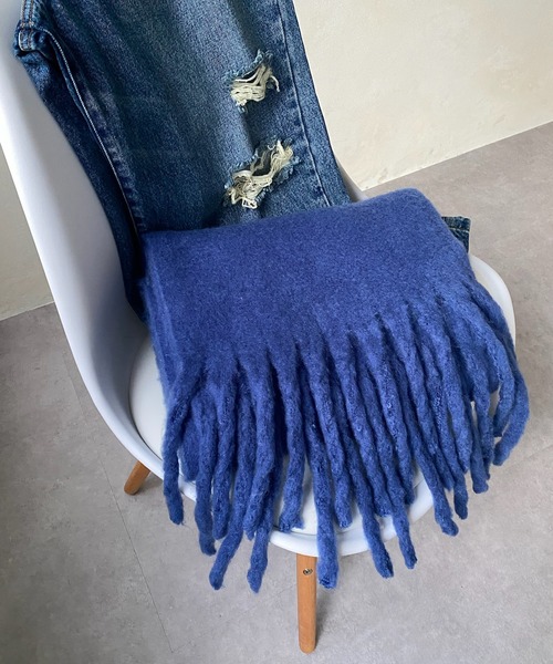 DouDou（ドゥドゥ）の「カラーストール（マフラー・レディース・ブルー/グリーン/アイボリー・FREE）」の3枚目の写真