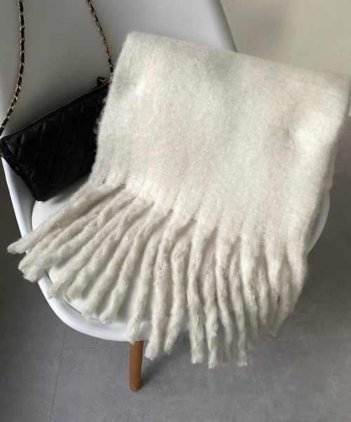 DouDou（ドゥドゥ）の「カラーストール（マフラー・レディース・ブルー/グリーン/アイボリー・FREE）」の14枚目の写真