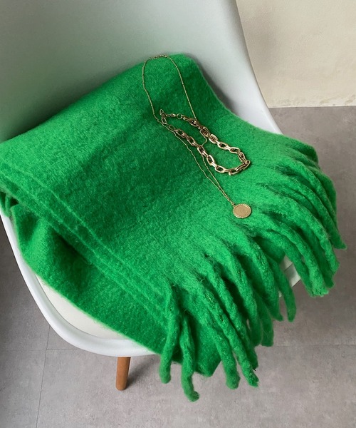 DouDou（ドゥドゥ）の「カラーストール（マフラー・レディース・ブルー/グリーン/アイボリー・FREE）」の8枚目の写真