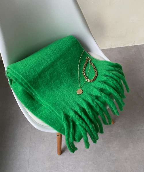 DouDou（ドゥドゥ）の「カラーストール（マフラー・レディース・ブルー/グリーン/アイボリー・FREE）」の9枚目の写真