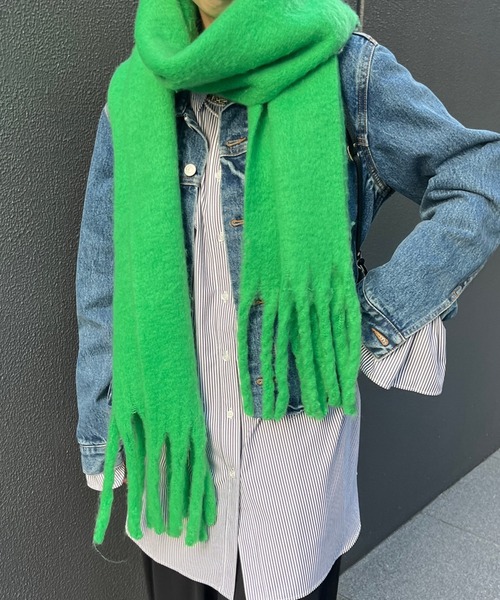 DouDou（ドゥドゥ）の「カラーストール（マフラー・レディース・ブルー/グリーン/アイボリー・FREE）」の7枚目の写真