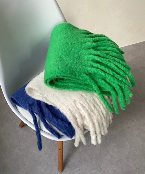 DouDou（ドゥドゥ）の「カラーストール（マフラー・レディース・ブルー/グリーン/アイボリー・FREE）」の4枚目の写真