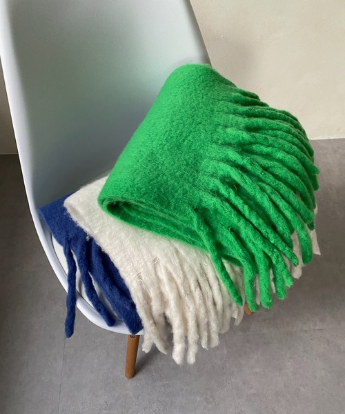 DouDou（ドゥドゥ）の「カラーストール（マフラー・レディース・ブルー/グリーン/アイボリー・FREE）」の5枚目の写真