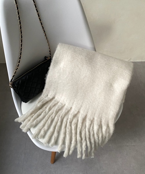 DouDou（ドゥドゥ）の「カラーストール（マフラー・レディース・ブルー/グリーン/アイボリー・FREE）」の13枚目の写真