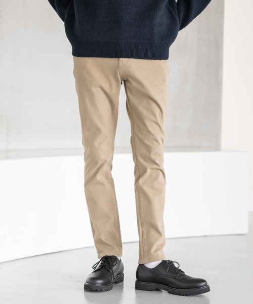 GLOBAL WORK（グローバルワーク）の「モーションテックスキニー＋WARM/704809（その他パンツ・メンズ・その他/ブラック/ネイビー/グレー系その他4/ライトベージュ・MEDIUM/LARGE/SMALL/X-SMALL/X-LARGE）」の4枚目の写真