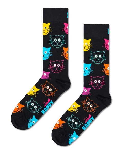 Happy Socks（ハッピーソックス）の「Happy Socks Mixed Cat Gift Box クルーソックス 3足組 ギフトセット 10203516（ソックス/靴下・レディース・マルチ・L/M）」の3枚目の写真