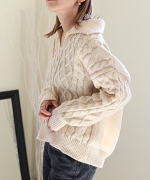 ULEULA | キーネック襟付きニット(ニット/セーター)